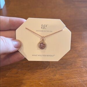 Bomb Party Smokey Topaz Necklace on Rose Gold